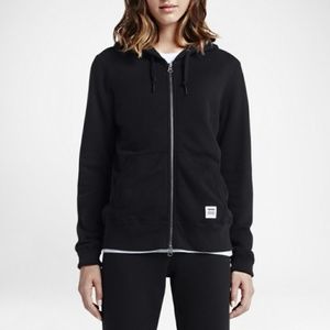 Converse L black zip up hoodie NWT